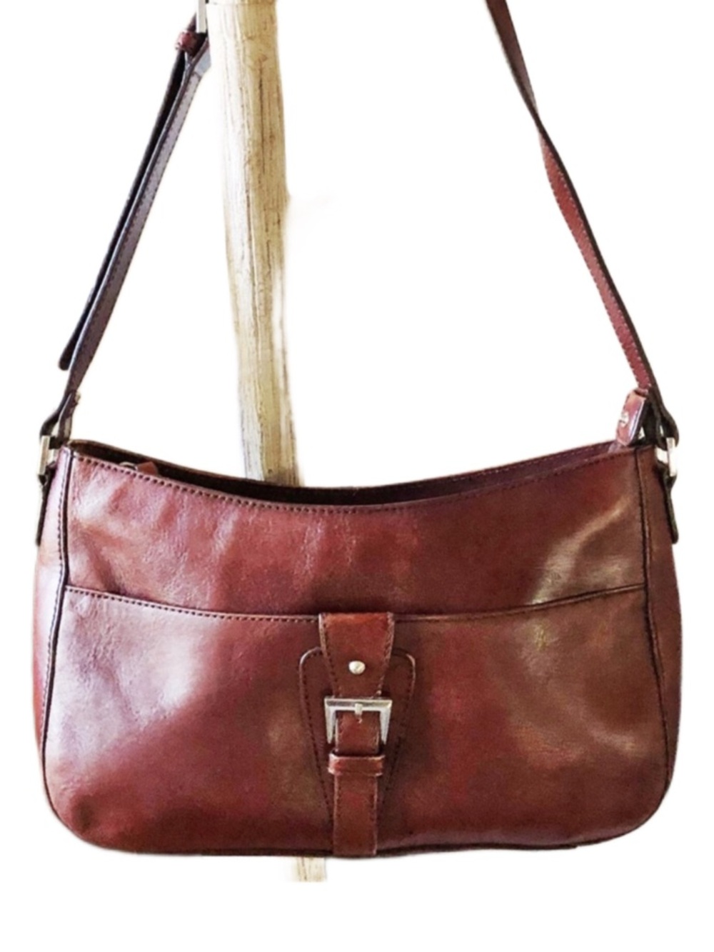 Etienne Aigner Vintage Rich Brown Leather Shoulder Bag